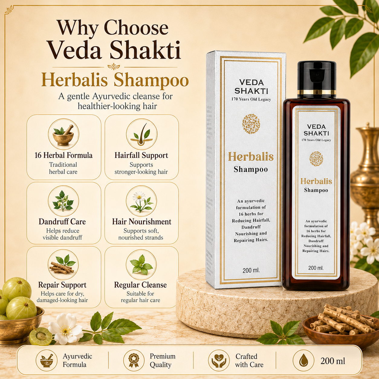 Veda herbalis shampoo ( 200ml )
