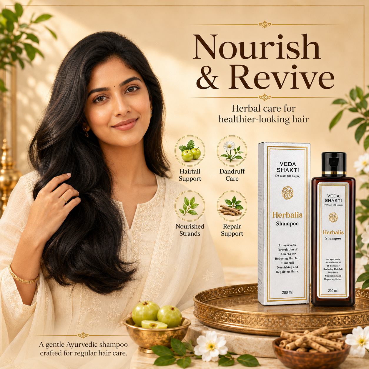 Veda herbalis shampoo ( 200ml )