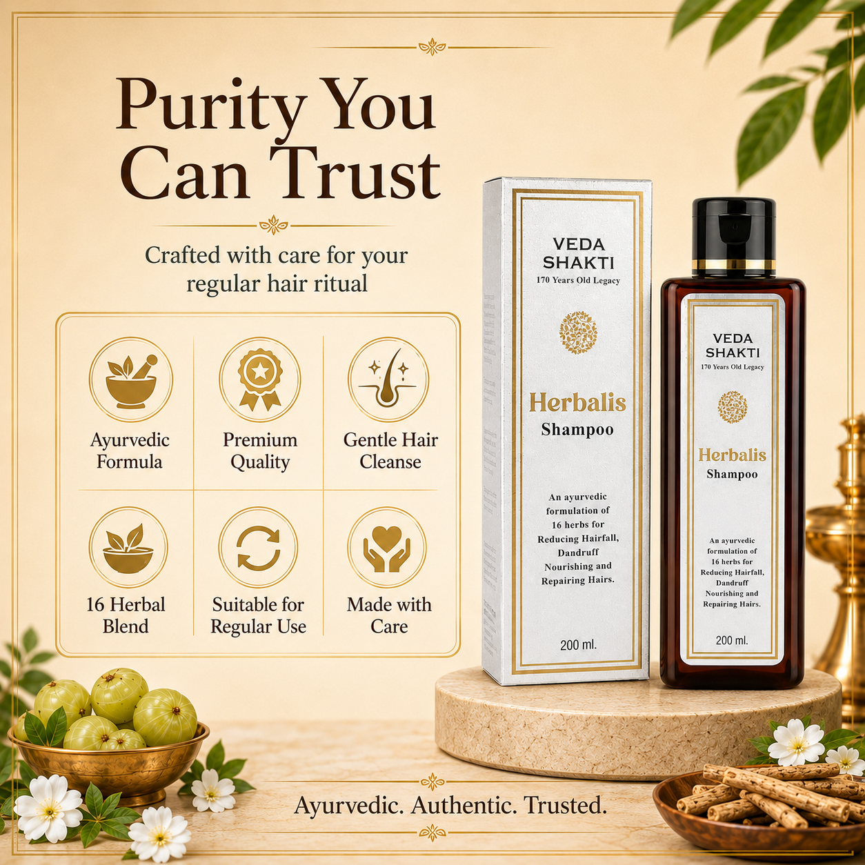 Veda herbalis shampoo ( 200ml )