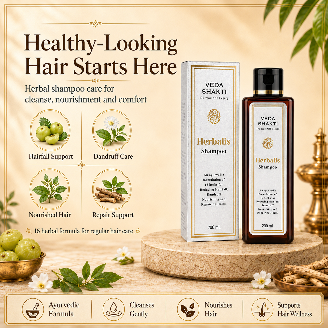 Veda herbalis shampoo ( 200ml )